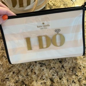 Kate Spade I do/I did Makeup Bag